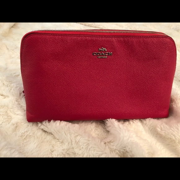 Coach COSMETIC case 22 in crossgrain leather - Picture 2 of 8